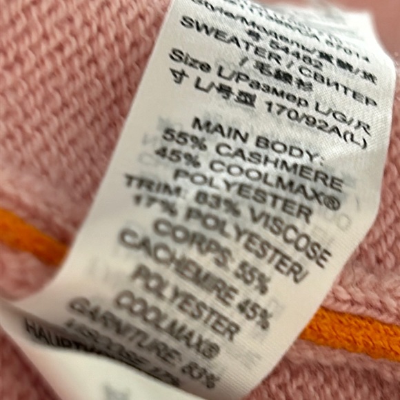 TORY BURCH SPORT PINK & Orange sweater cashmere & polyester - Picture 10 of 10